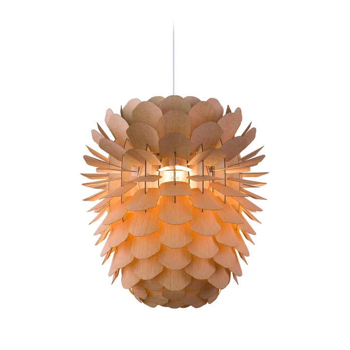 Die Schneid - Zappy Pendelleuchte in Eiche / Kabel weiss