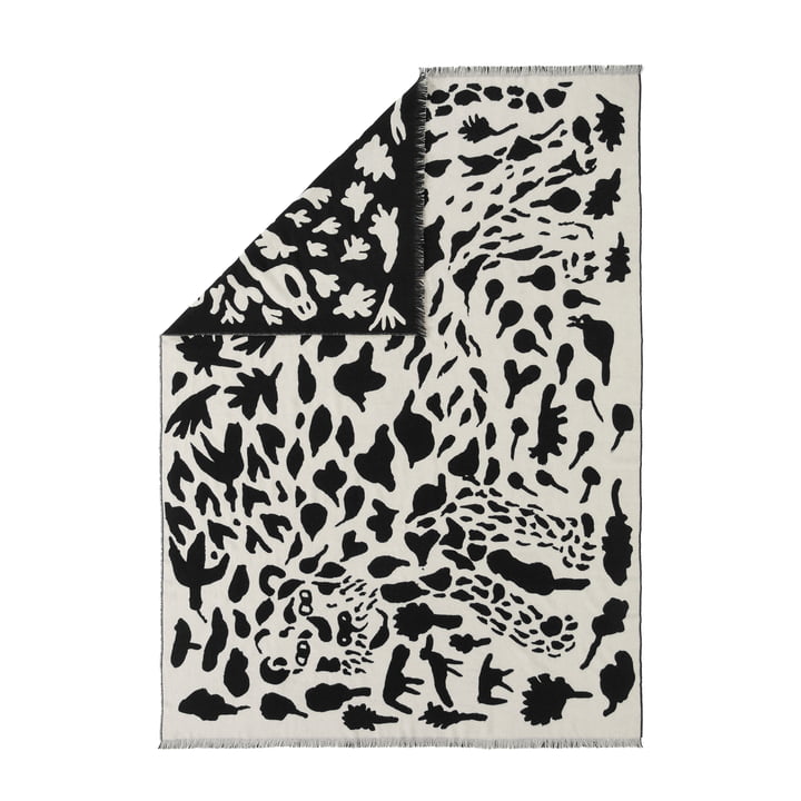 Oiva Toikka Wolldecke von Iittala in Cheetah schwarz