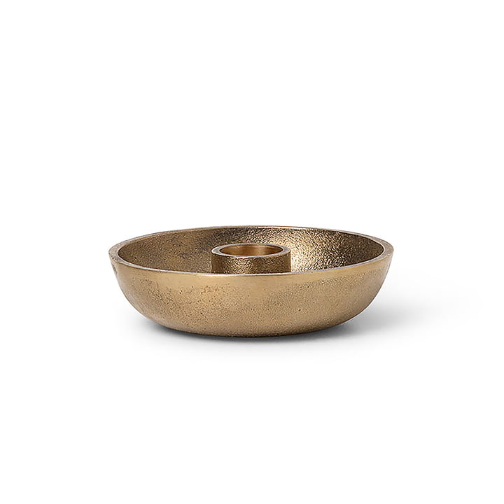 Bowl Stabkerzenhalter von ferm Living in der Ausführung Messing