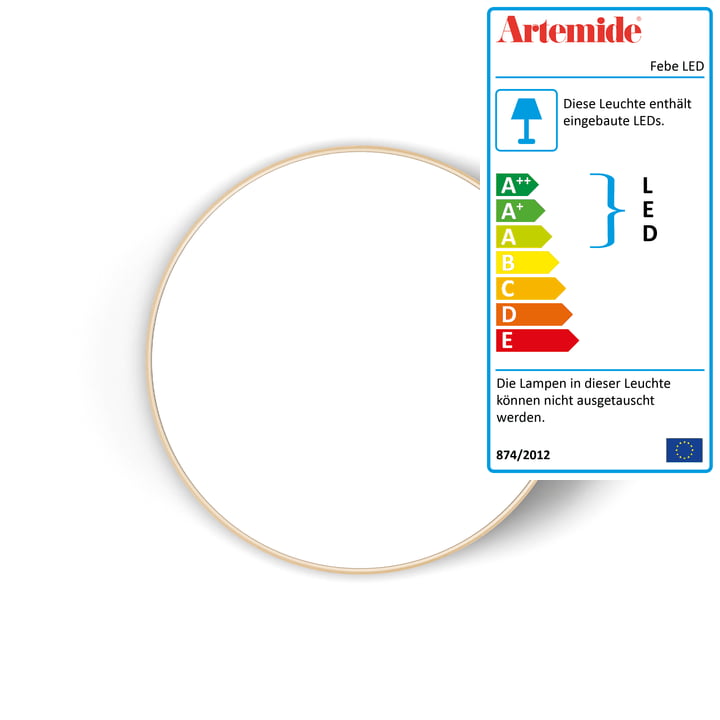 Artemide - Febe LED Wand- und Deckenleuchte, Ø 61 cm, weiss