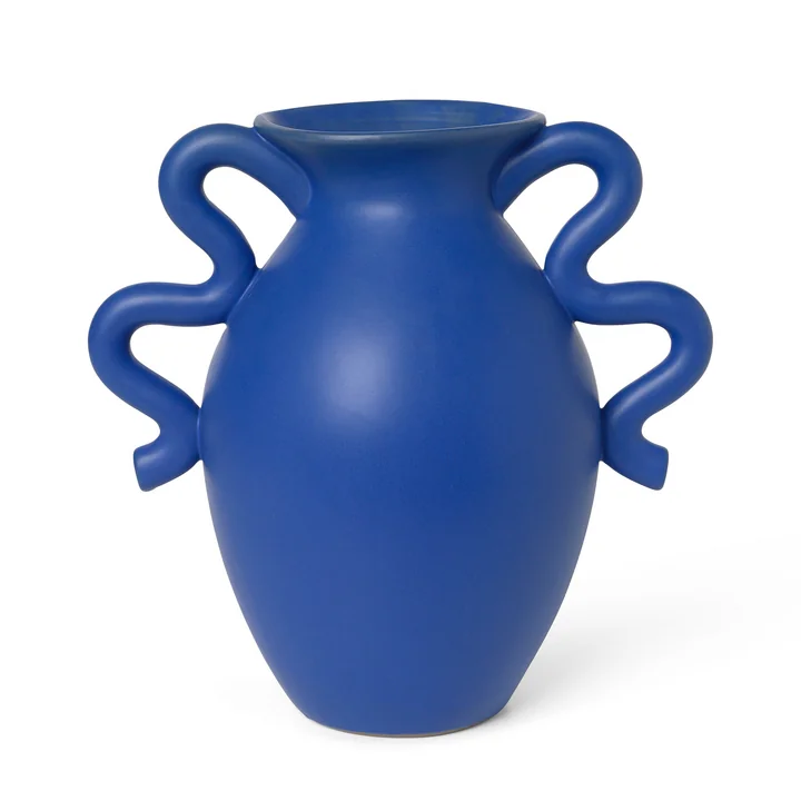 Ferm Living - Verso Blumenvase, H 27 cm, blau