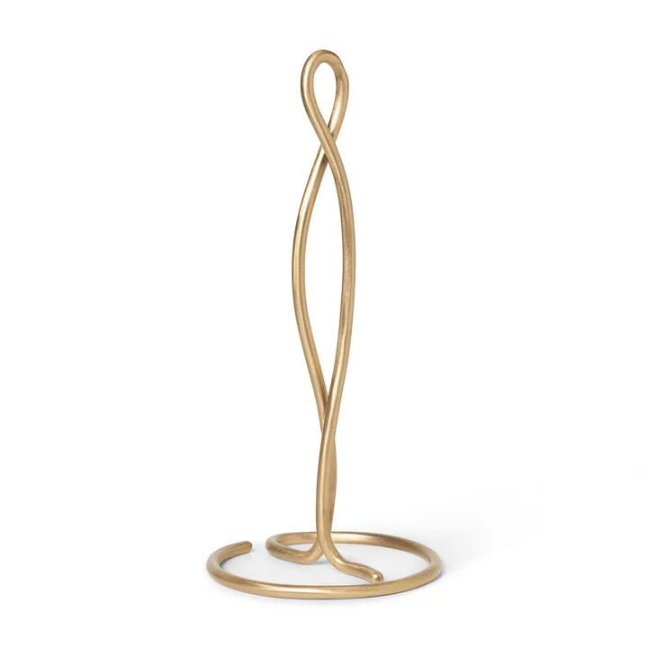 Curvature Küchenrollenhalter von Ferm Living in der Ausführung Messing