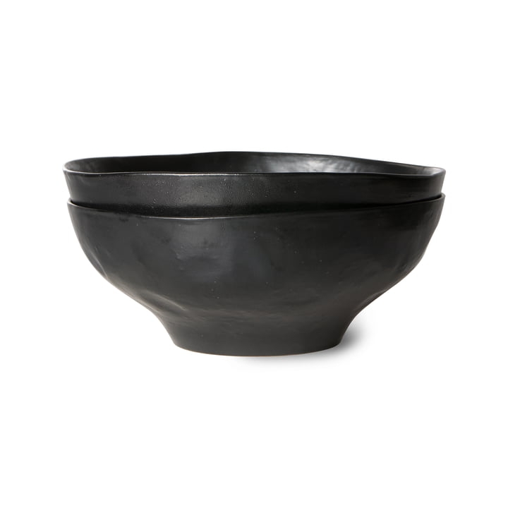 Bold & Basic Keramik Schale von HKliving in der Farbe schwarz