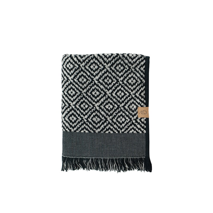 Morocco Handtuch 50 x 95 cm von Mette Ditmer in schwarz / weiss