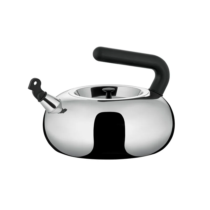 Bulbul Wasserkessel AC100 von Alessi in Edelstahl glänzend poliert / schwarz