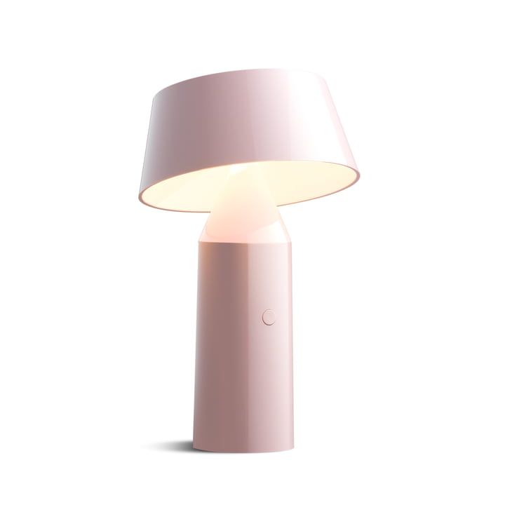 Bicoca LED Tischleuchte, H 22,5 x Ø 14 cm von marset in pale pink