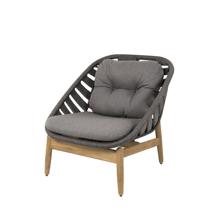 Strington Outdoor Lounge Sessel von Cane-line in der Ausführung Teak / dark grey