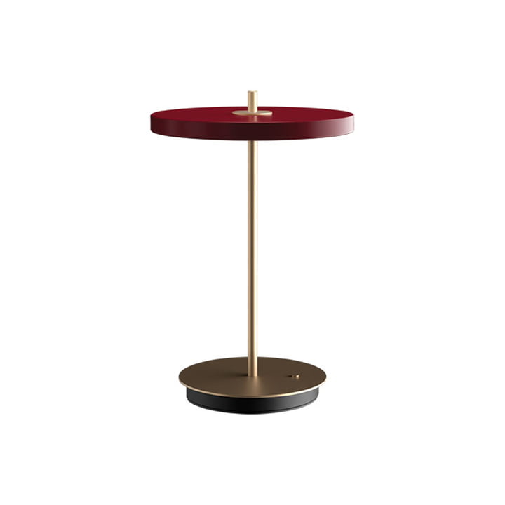 Die Asteria Move LED Tischleuchte von Umage, H 30,6 cm, ruby red