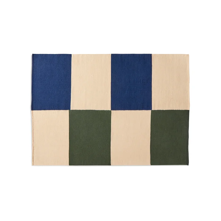 Ethan Cook Flat Works Teppich von HAY in der Farbe peach green check