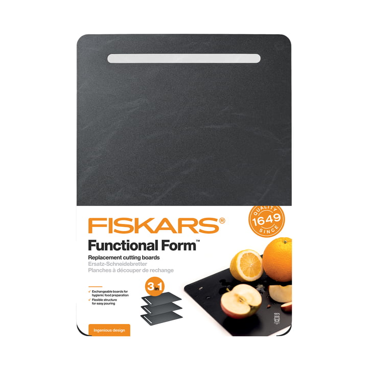 Functional Form Schneidebretter-Set von Fiskars in schwarz