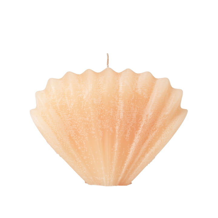 Seashell Kerze von Broste Copenhagen in der Farbe apricot cream