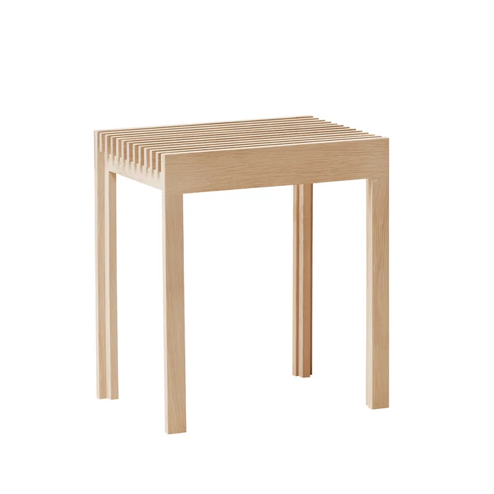 Lightweight Hocker, Eiche weiss pigmentiert von Form & Refine