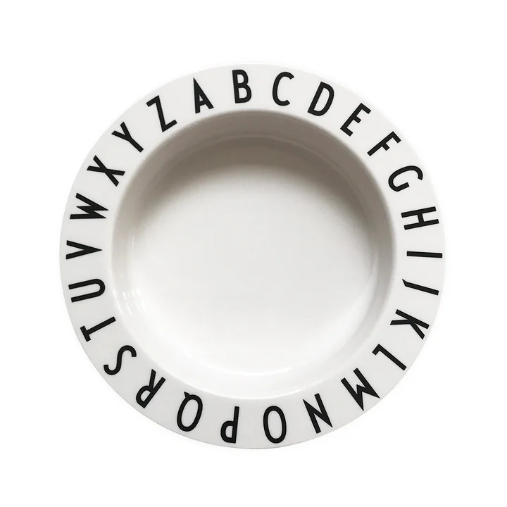 Eat & Learn Tritan Teller tief in weiss von Design Letters