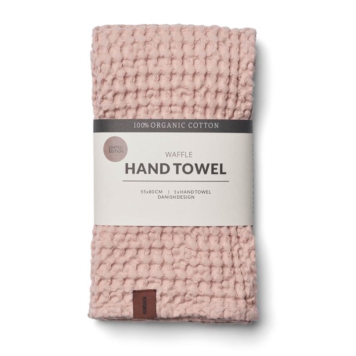 Handtuch mit Waffelstruktur von Humdakin in der Farbe blush