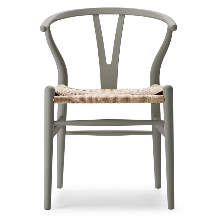 CH24 Wishbone Chair, soft clay / Naturgeflecht von Carl Hansen