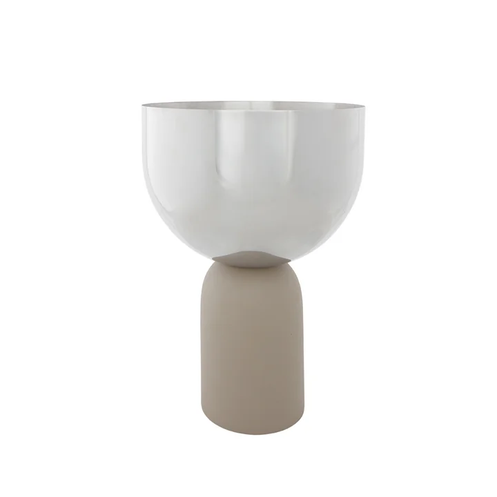 Torus Blumentopf von AYTM in der Farbe taupe / silber