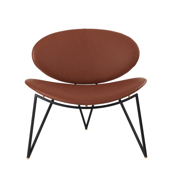 Semper Lounge Chair von AYTM in der Farbe schwarz / cognac