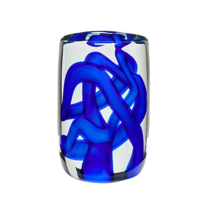 Stream Briefbeschwerer von Hübsch Interior in der Farbe blau / klar