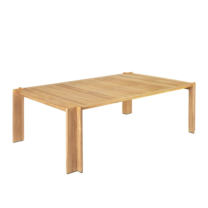 Atmosfera Dining Table Outdoor, 105 x 209 cm, teak von Gubi