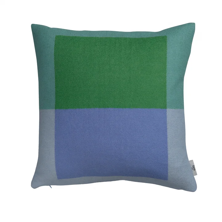 Syndin Kissen, 50 x 50 cm, blau "glacier" von Røros Tweed