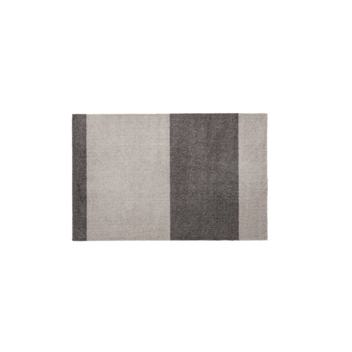 Stripes Horizontal Läufer, 60 x 90 cm, hellgrau / stahlgrau von Tica Copenhagen