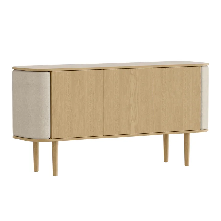 Treasures Sideboard mit 3 Türen von Umage in der Ausführung Eiche natur / white sands
