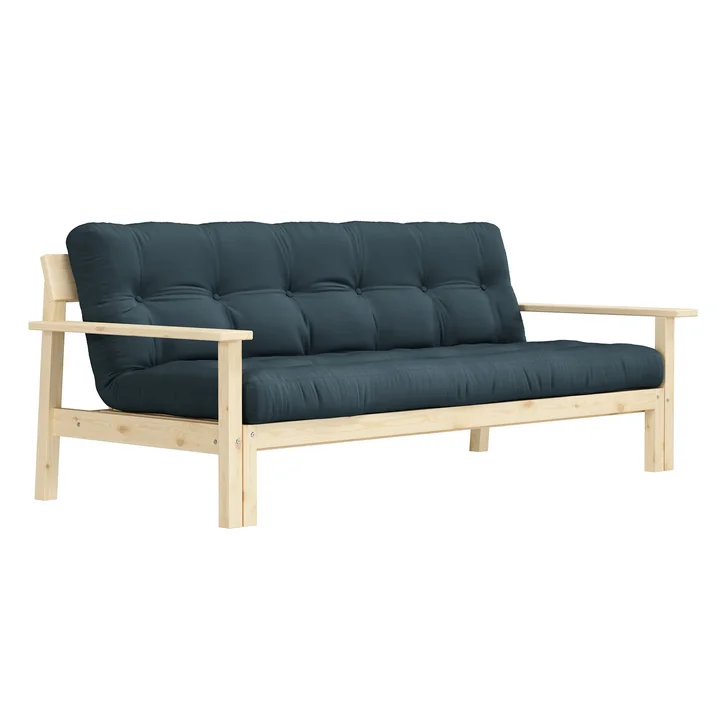 Unwind Schlafsofa, Kiefer natur / petrolblau (757) von Karup Design
