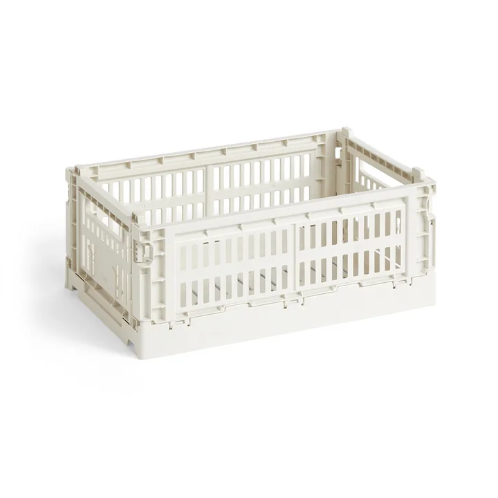 Colour Crate Korb recycelt S von HAY in der Farbe off white
