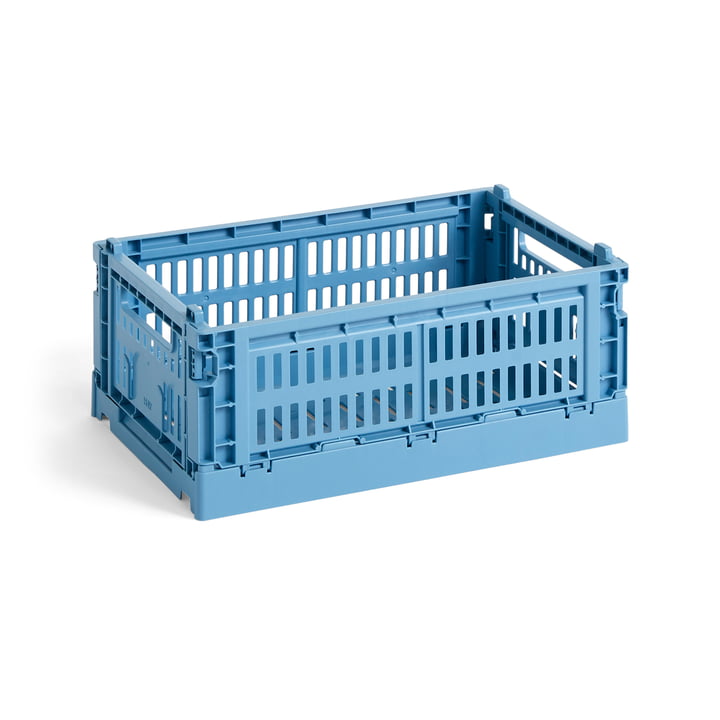 Colour Crate Korb recycelt S von Hay in der Farbe sky blue