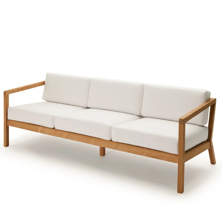 Virkelyst Sofa 3-Sitzer, Teak / weiss von Skagerak