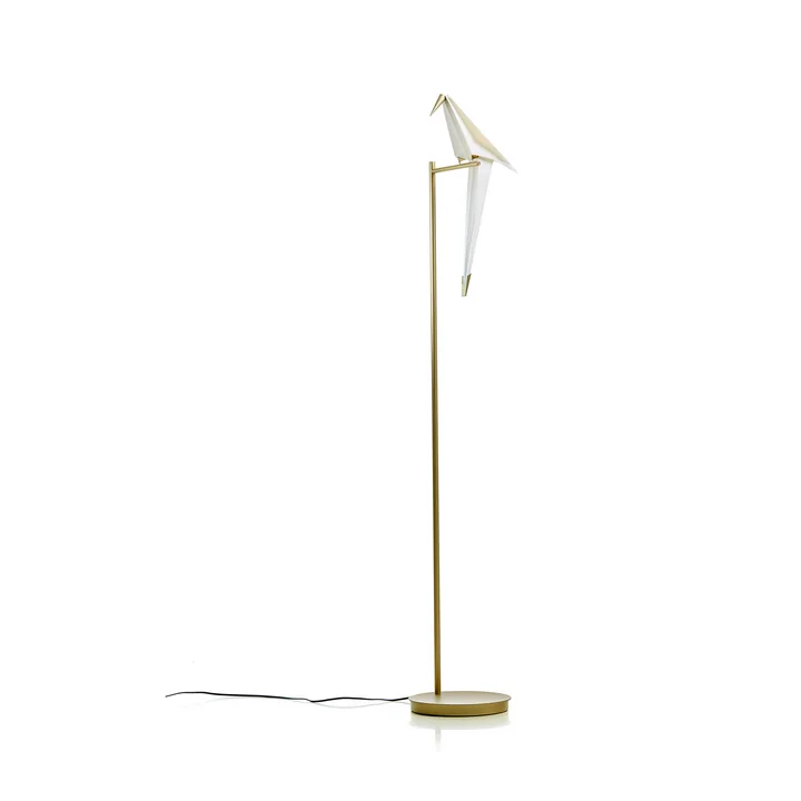 Perch Light LED-Stehleuchte, Messing / weiss von Moooi