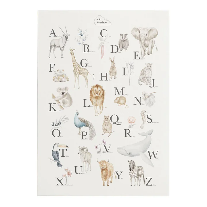 Alphabet Poster von Cam Cam Copenhagen