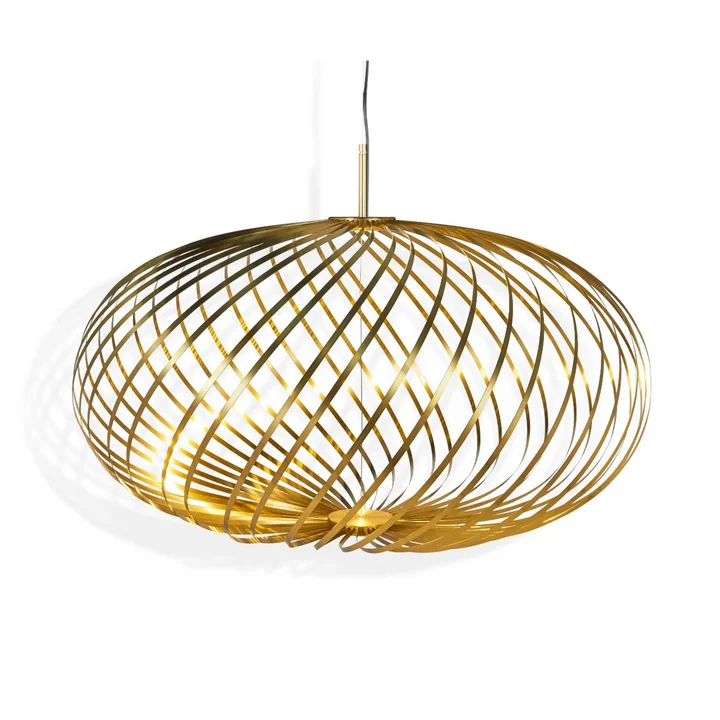 Spring Pendelleuchte medium von Tom Dixon in Messing