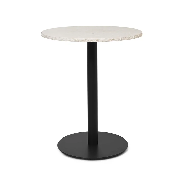 Mineral Bistrotisch Marmor Ø 60 cm, weiss / schwarz