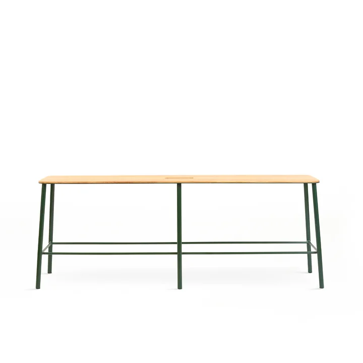 Adam Bank von Frama in der Ausführung Eiche / schwarz