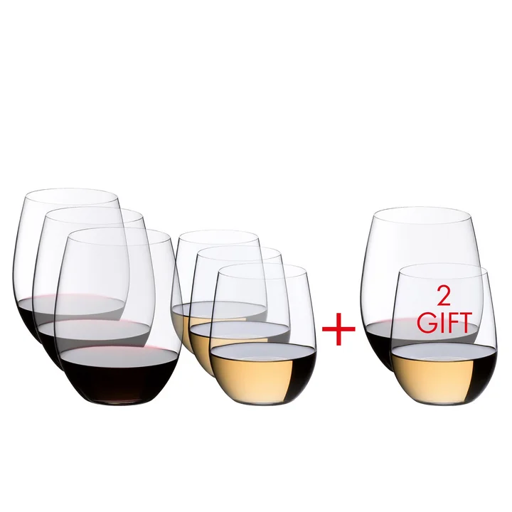 O Wine Weingläser von Riedel in der Ausführung Viognier / Chardonnay und Cabernet / Merlot