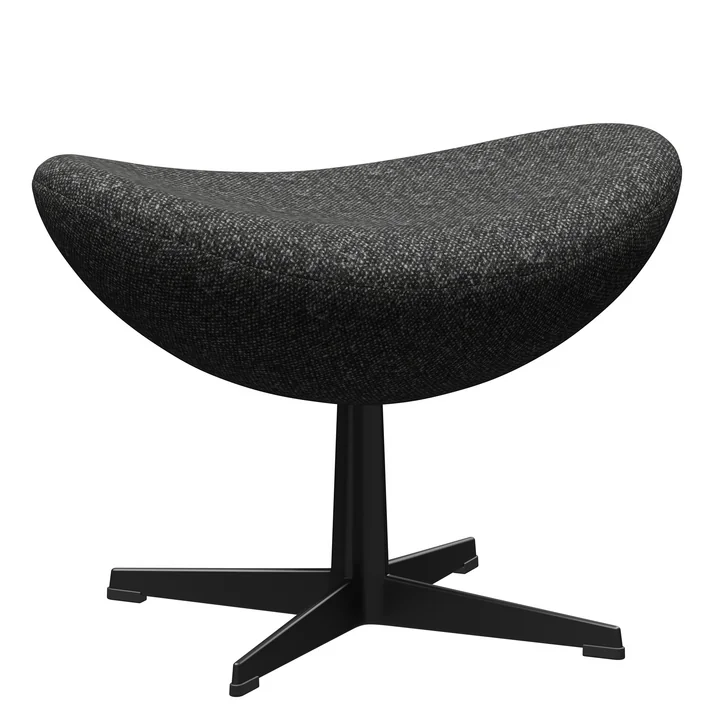 Egg Fussbank, Vanir Granite braun / Gestell schwarz PVD von Fritz Hansen