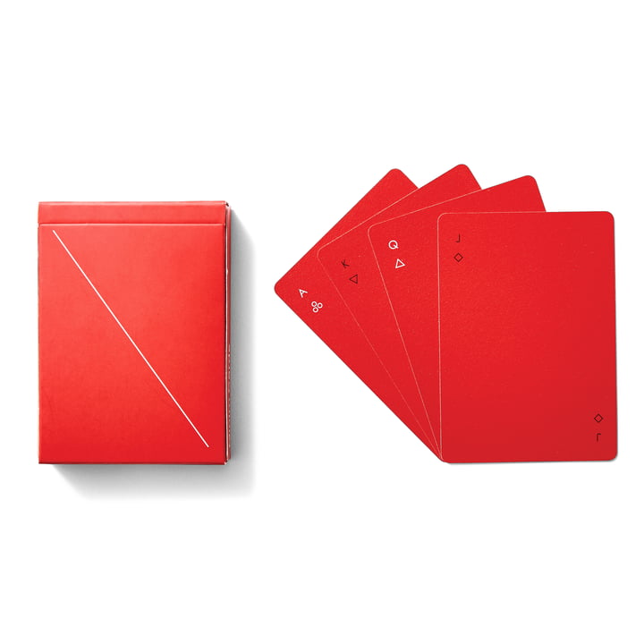 Minim Spielkarten, rot von Areaware