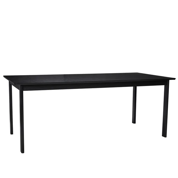 Dapper Esstisch, L 195 cm, Esche schwarz von Hübsch Interior 