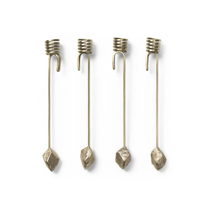 Stone Christbaumkerzenhalter, Messing von Ferm Living