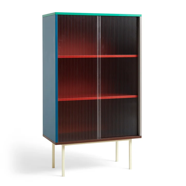 Colour Cabinet Schrank, Glastüren, mehrfarbig von HAY