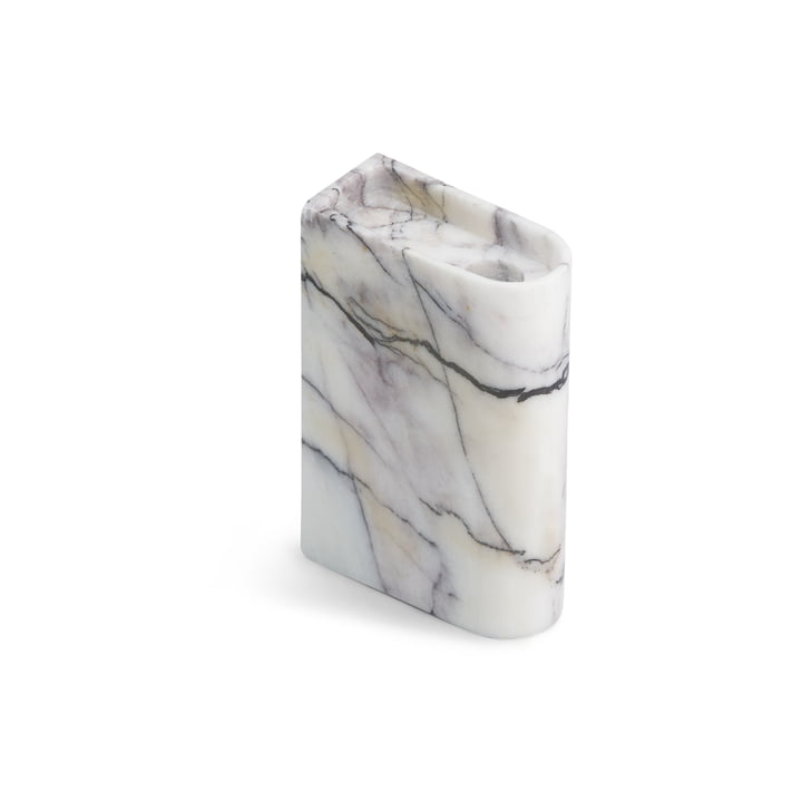 Monolith Kerzenhalter medium von Northern in der Ausführung Marmor weiss