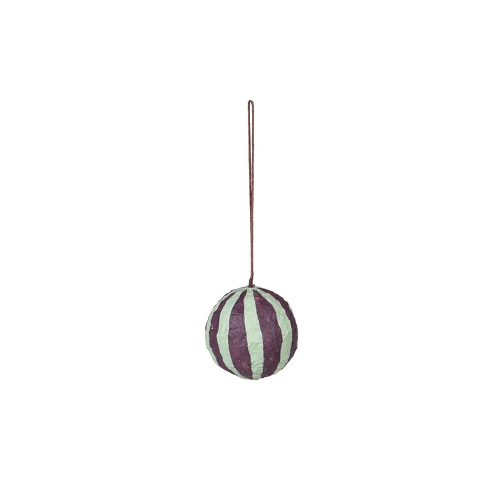 Broste Copenhagen - Sphere Christbaumkugel, Ø 6 cm, blackberry wine