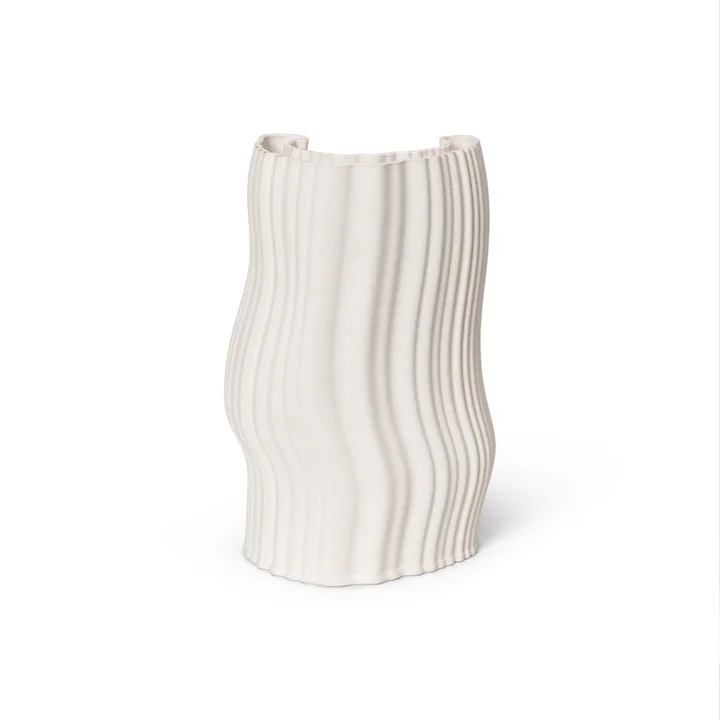 Moire Vase, off-white von Ferm Living