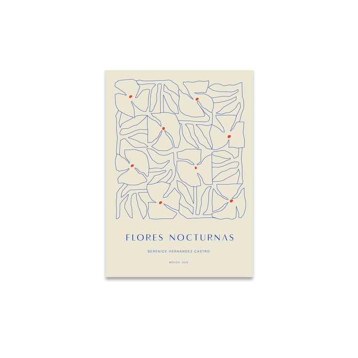 Flores Nocturnas 01 Poster in der Ausführung 30 x 40 cm von Paper Collective