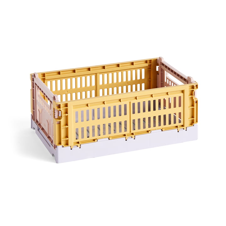 Colour Crate Mix Korb S, 26,5 x 17 cm, golden yellow, recycled von Hay