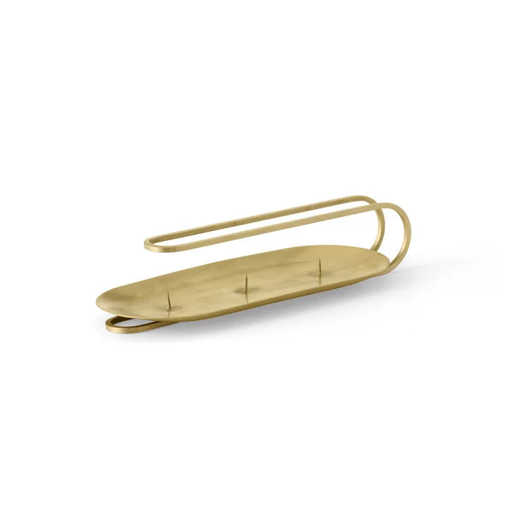 Audo - Clip Kerzenhalter, 3-armig, H 5 cm, Messing