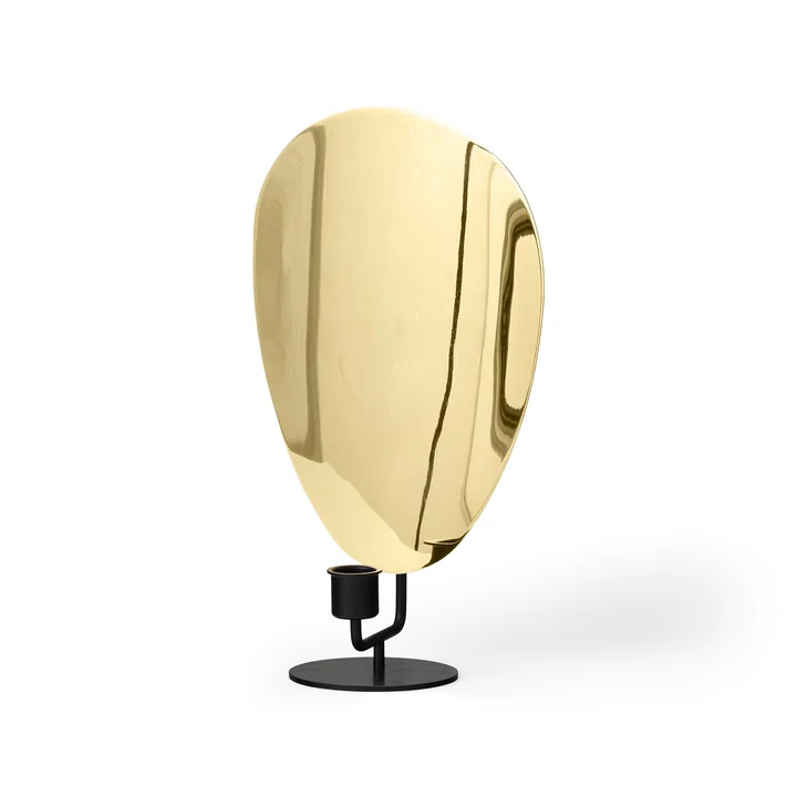 Flambeau Kerzenhalter von Audo in der Ausführung schwarz / poliertes messing