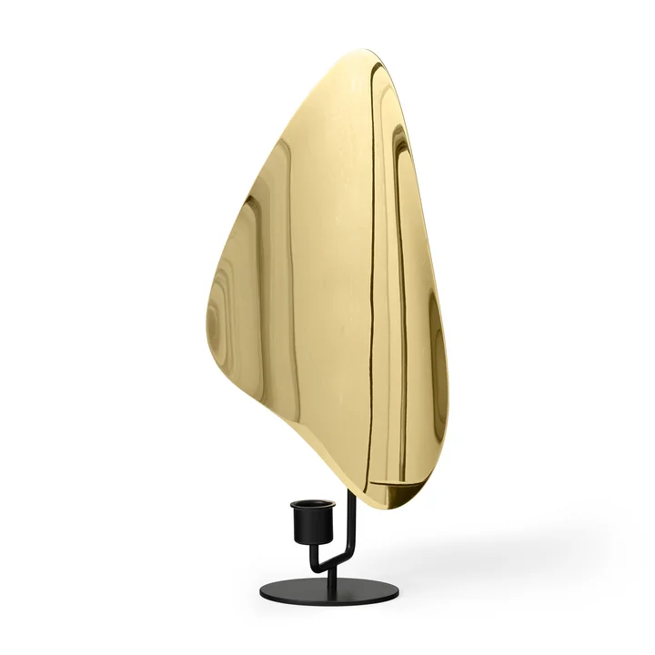 Flambeau Kerzenhalter von Audo in der Ausführung schwarz / poliertes messing