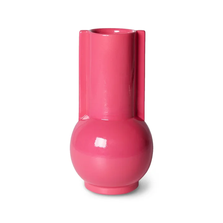 Keramikvase von HKliving in der Ausführung hot pink